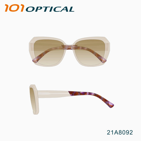 Angular Square bevel Acetate Women's Sunglasses 21A8092
